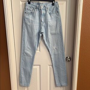 Levi's mens Skinny Jeans in Light Blue 501*S